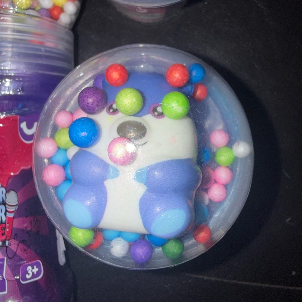 Slime Toy with Colorful Foam Beads - Purple - Picture 3 of 7